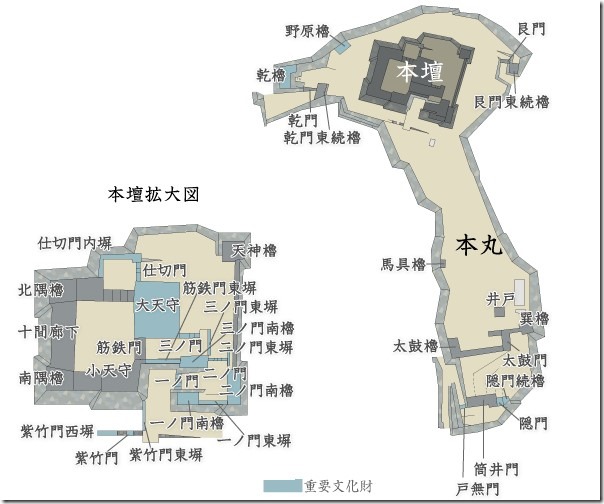 松山城重文案内図