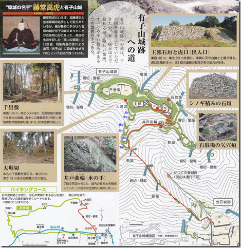有子山城縄張図 有子山城縄張図