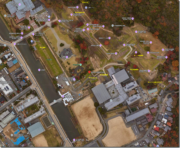 鳥取城山下之丸散策順路
