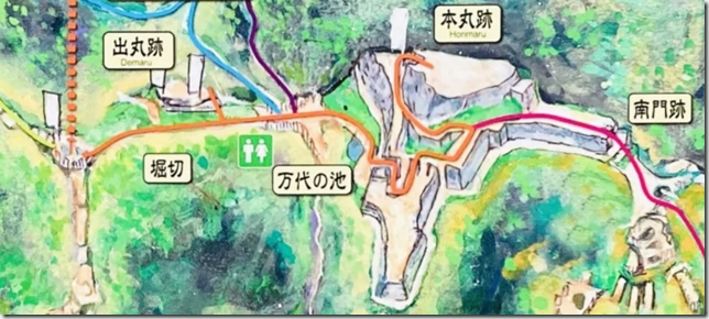 津和野城鳥観 津和野城鳥観