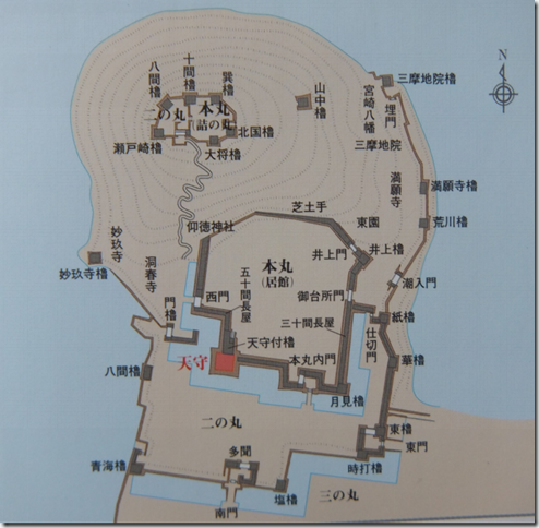 萩城縄張図