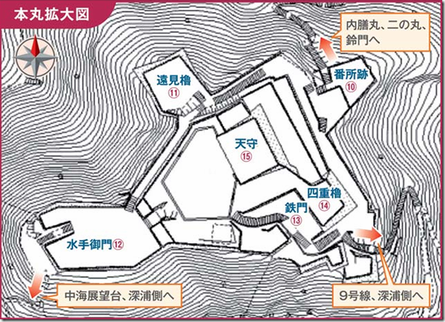 本丸拡大図 本丸拡大図
