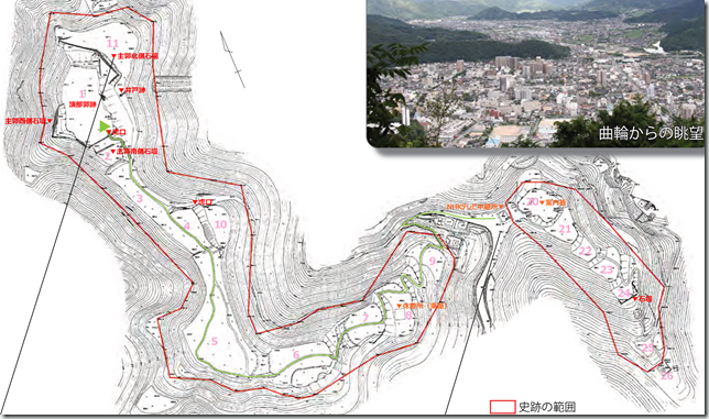 高嶺城跡散策マップ